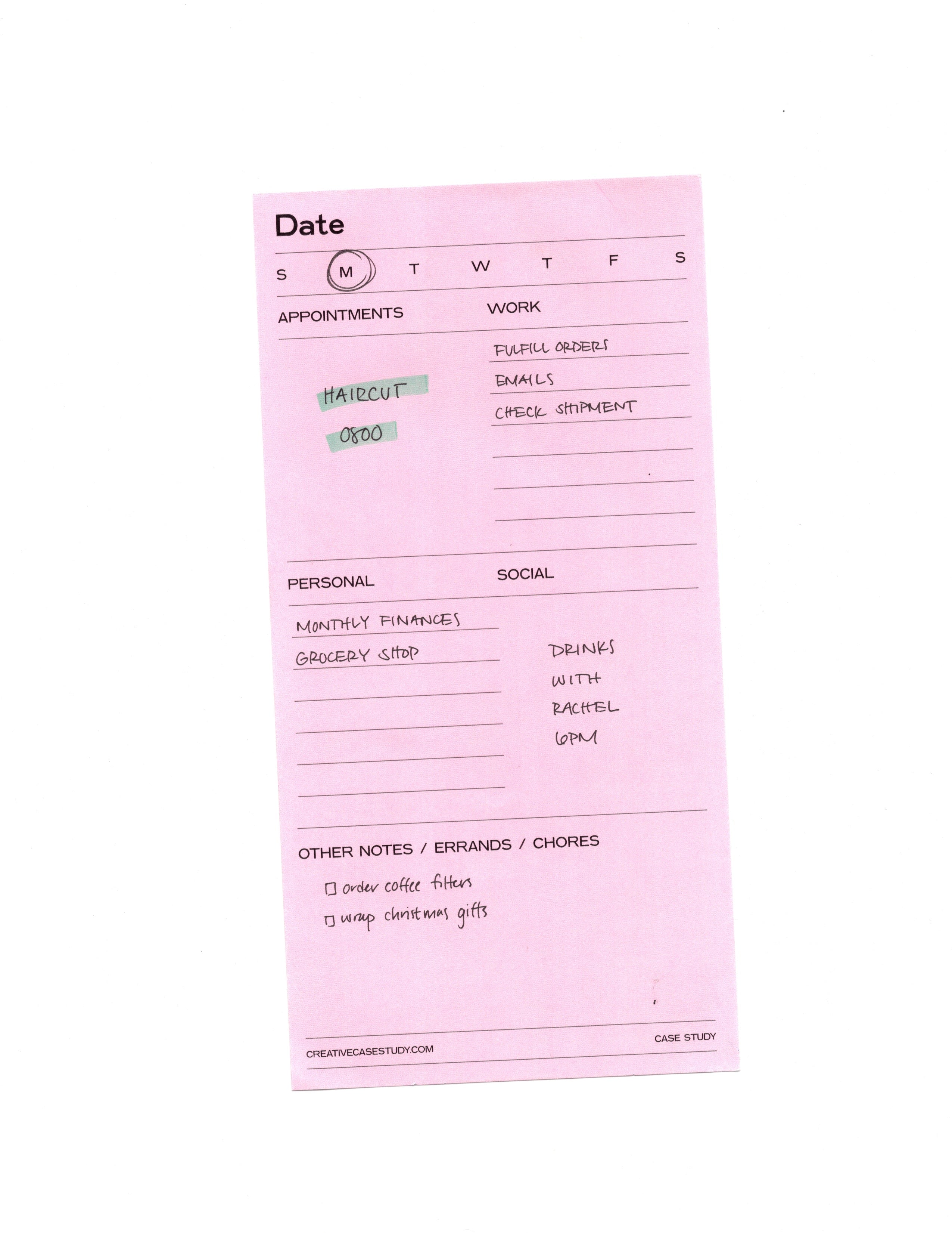 Daily Task Pad - Pink & Yellow - Image 8