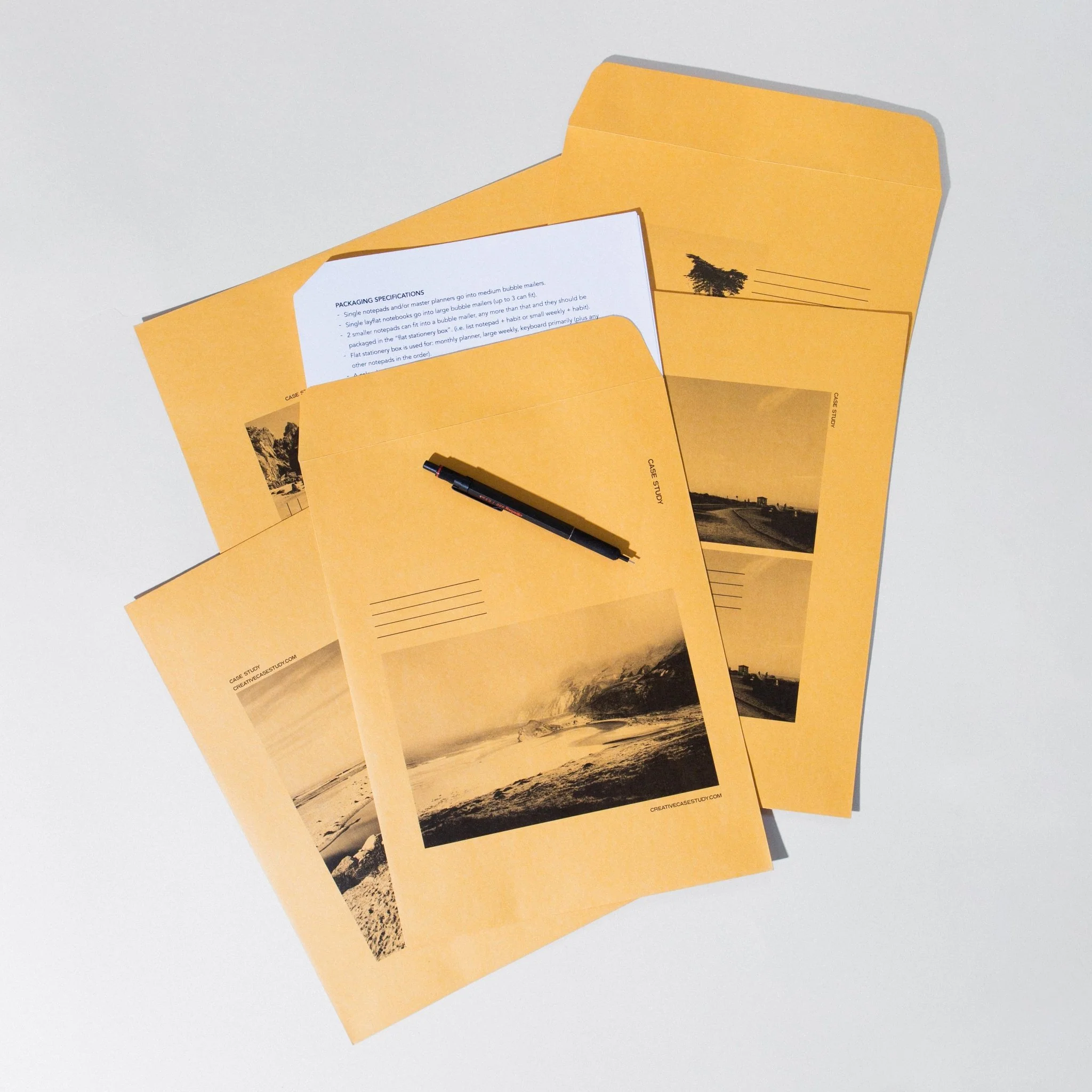 Set of 10 Manila Envelopes