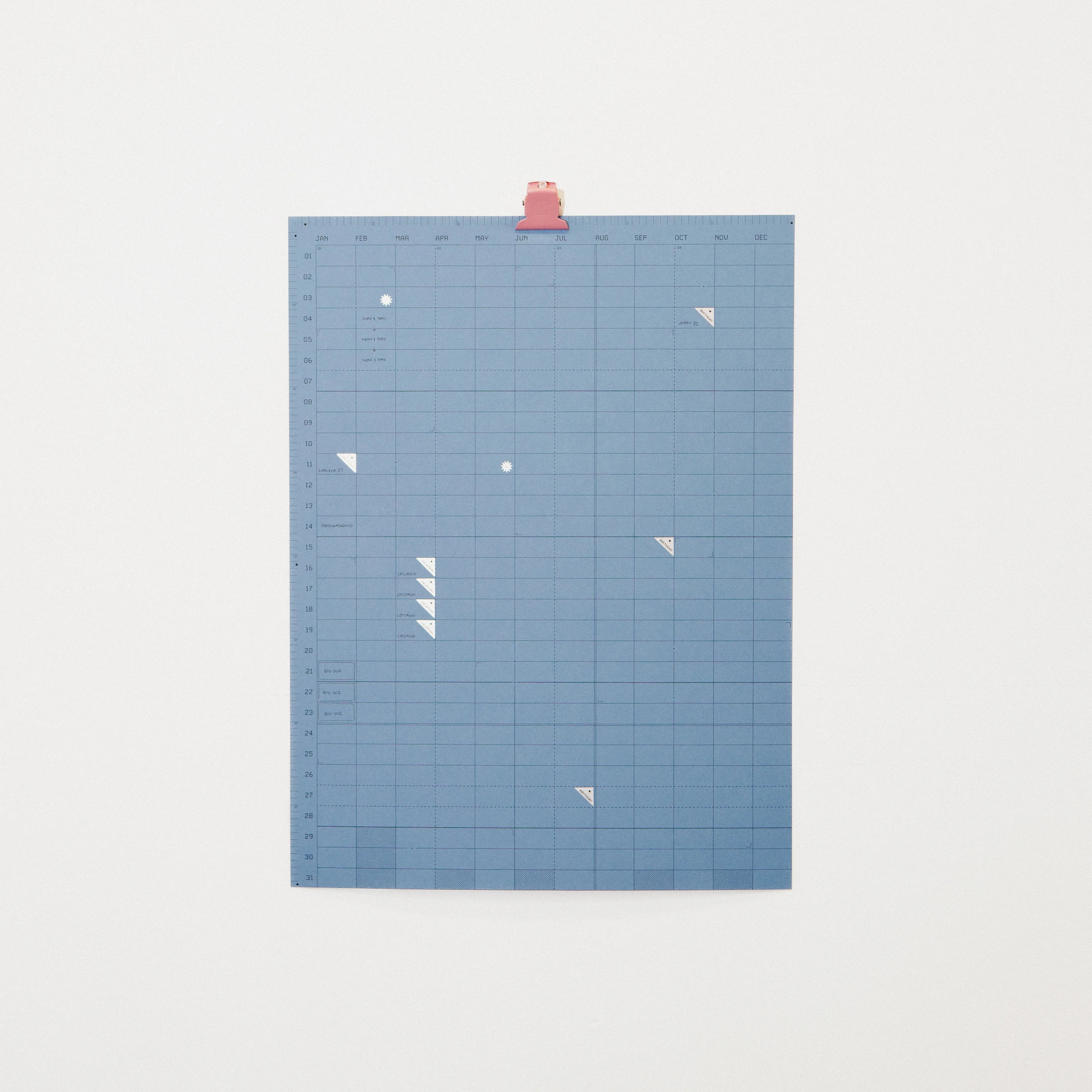 Open Dated 365 Day Wall Calendar | Denim - Image 5