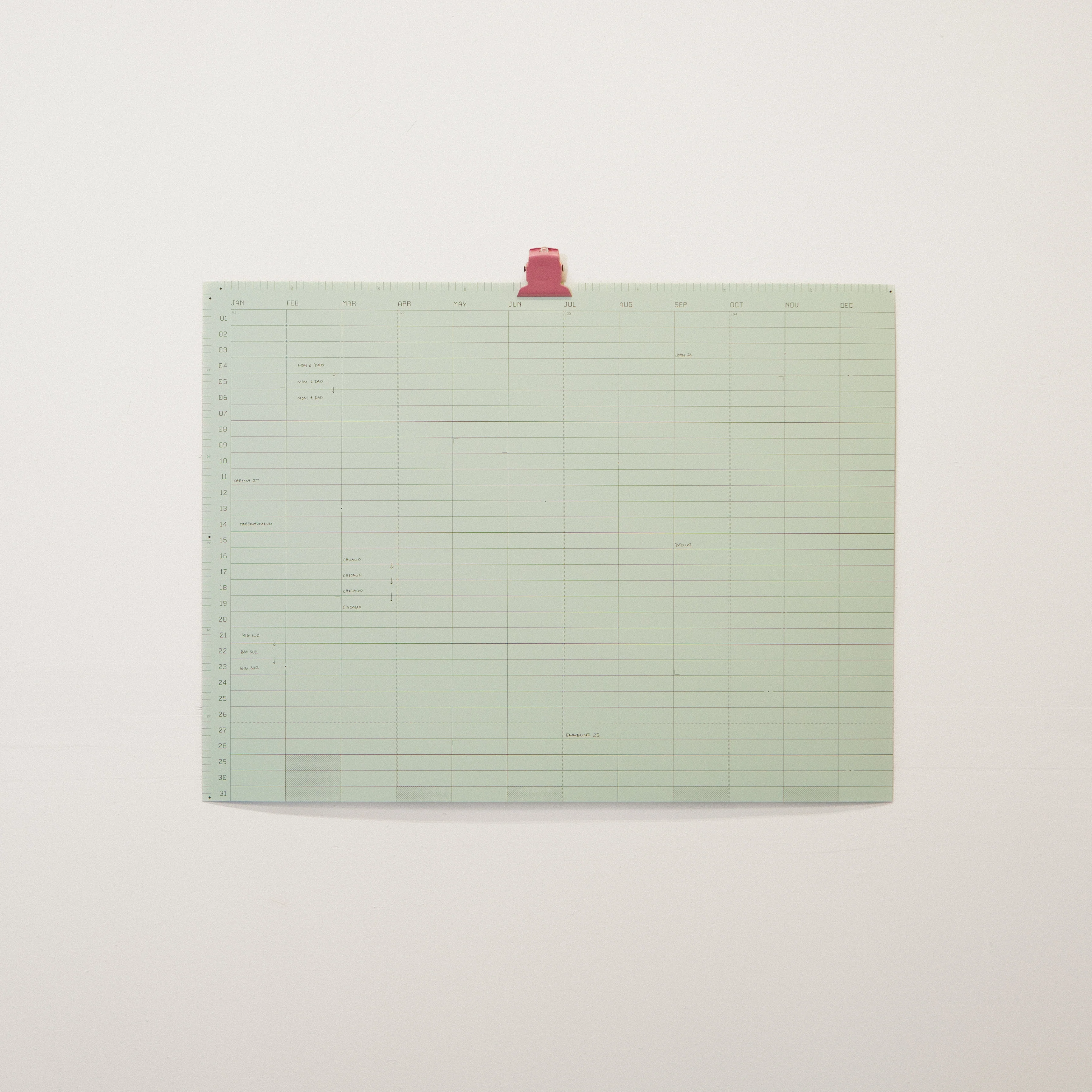 Open Dated 365 Day Wall Calendar | Matcha - Image 5
