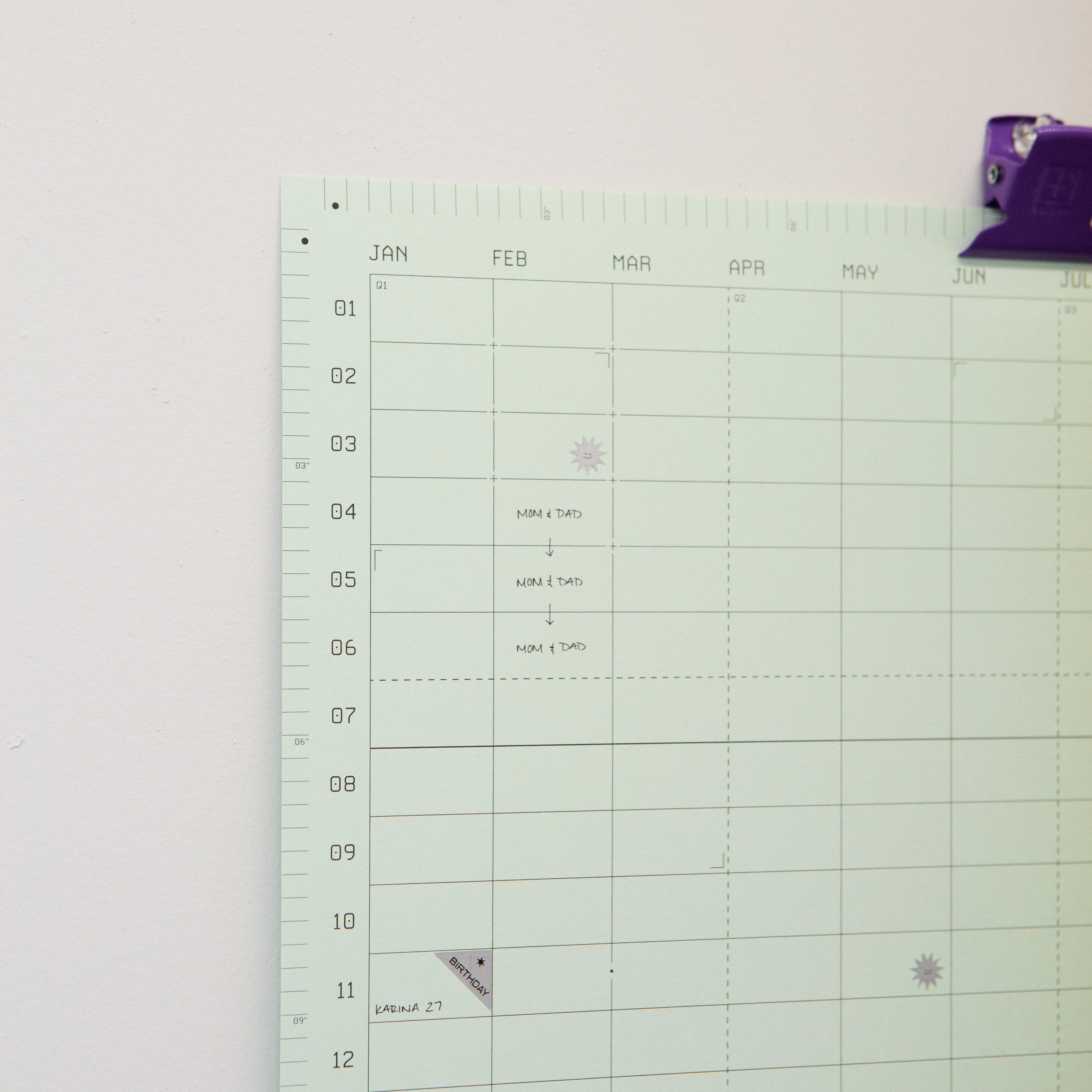 Open Dated 365 Day Wall Calendar | Matcha - Image 6
