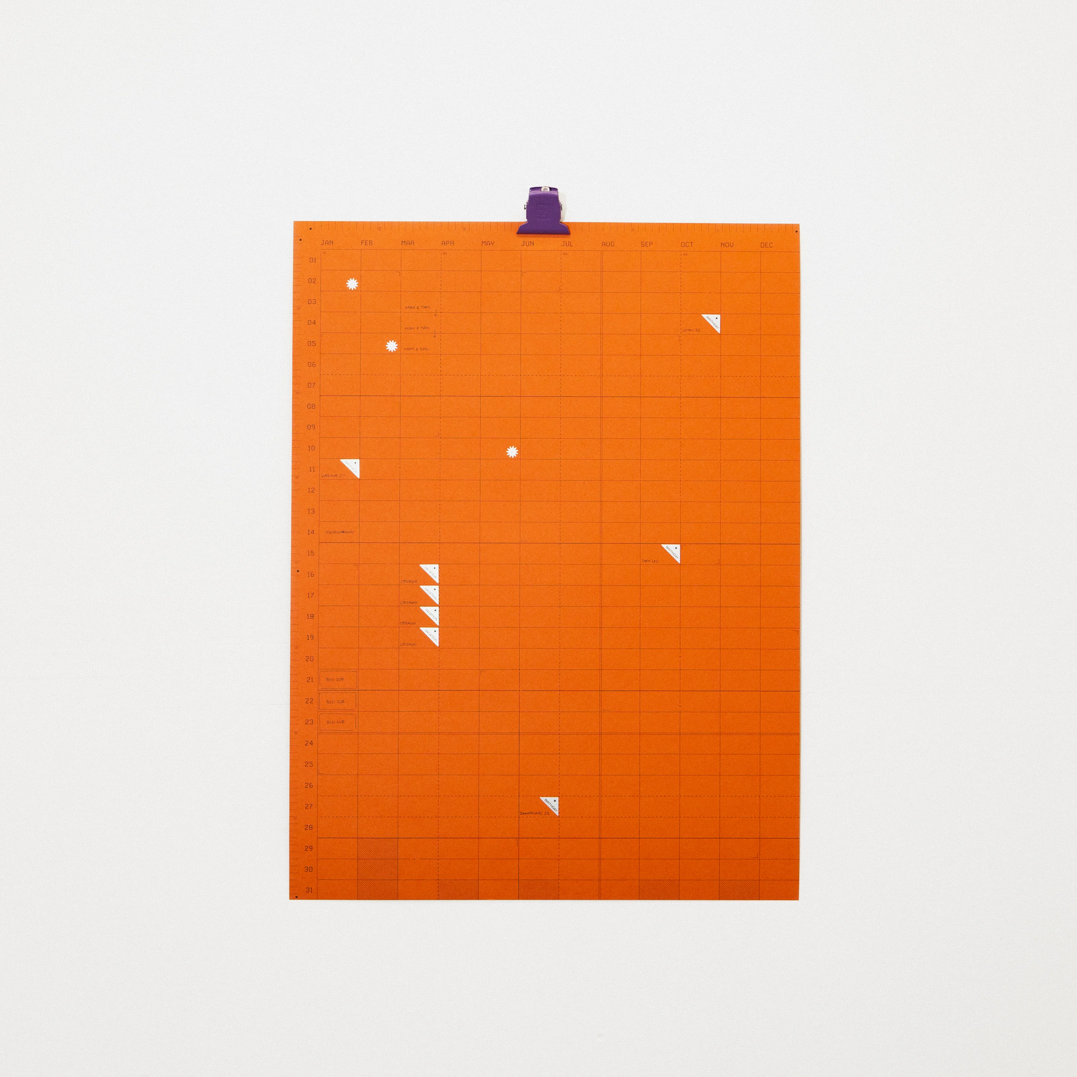 Open Dated 365 Day Wall Calendar | Rust - Image 4