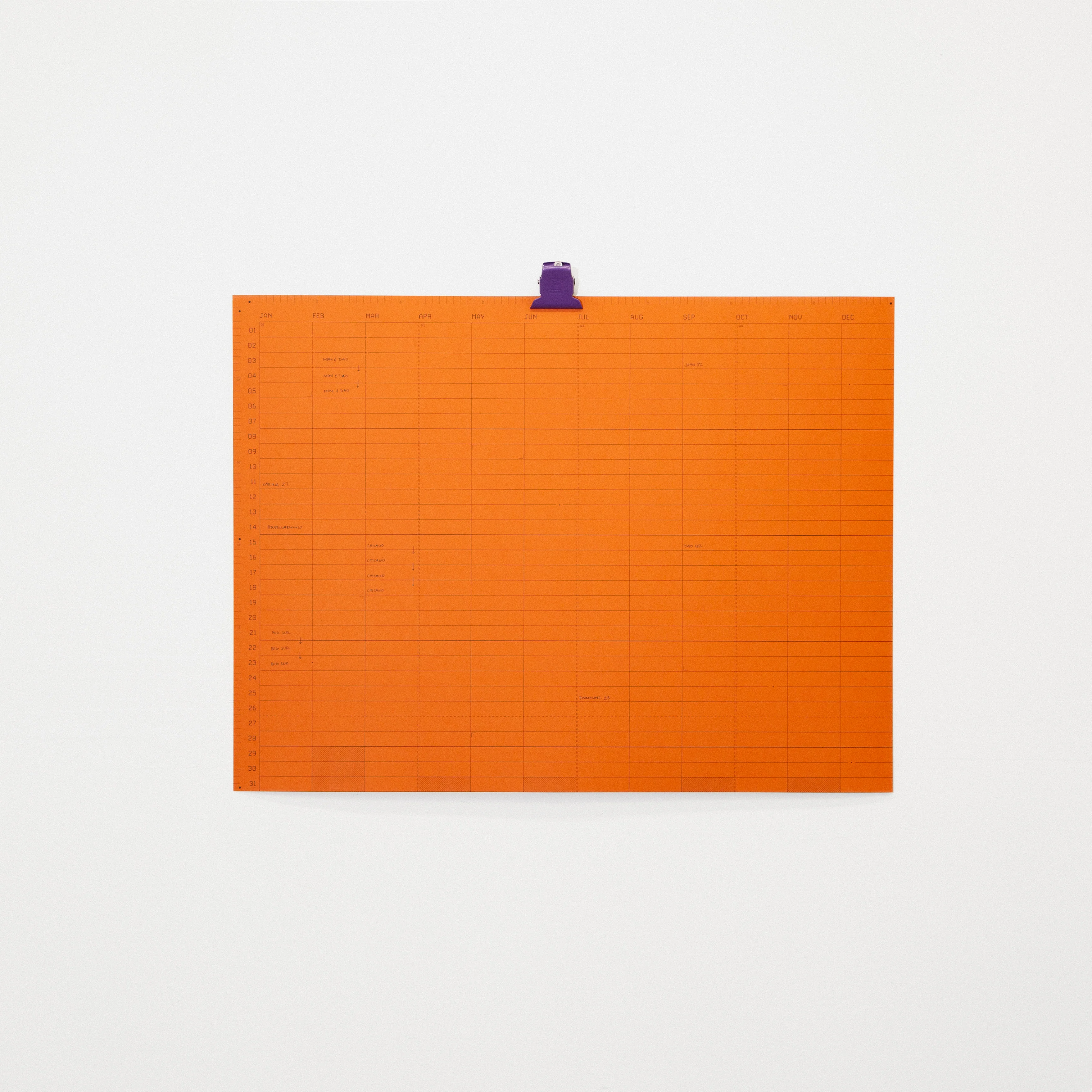 Open Dated 365 Day Wall Calendar | Rust - Image 5