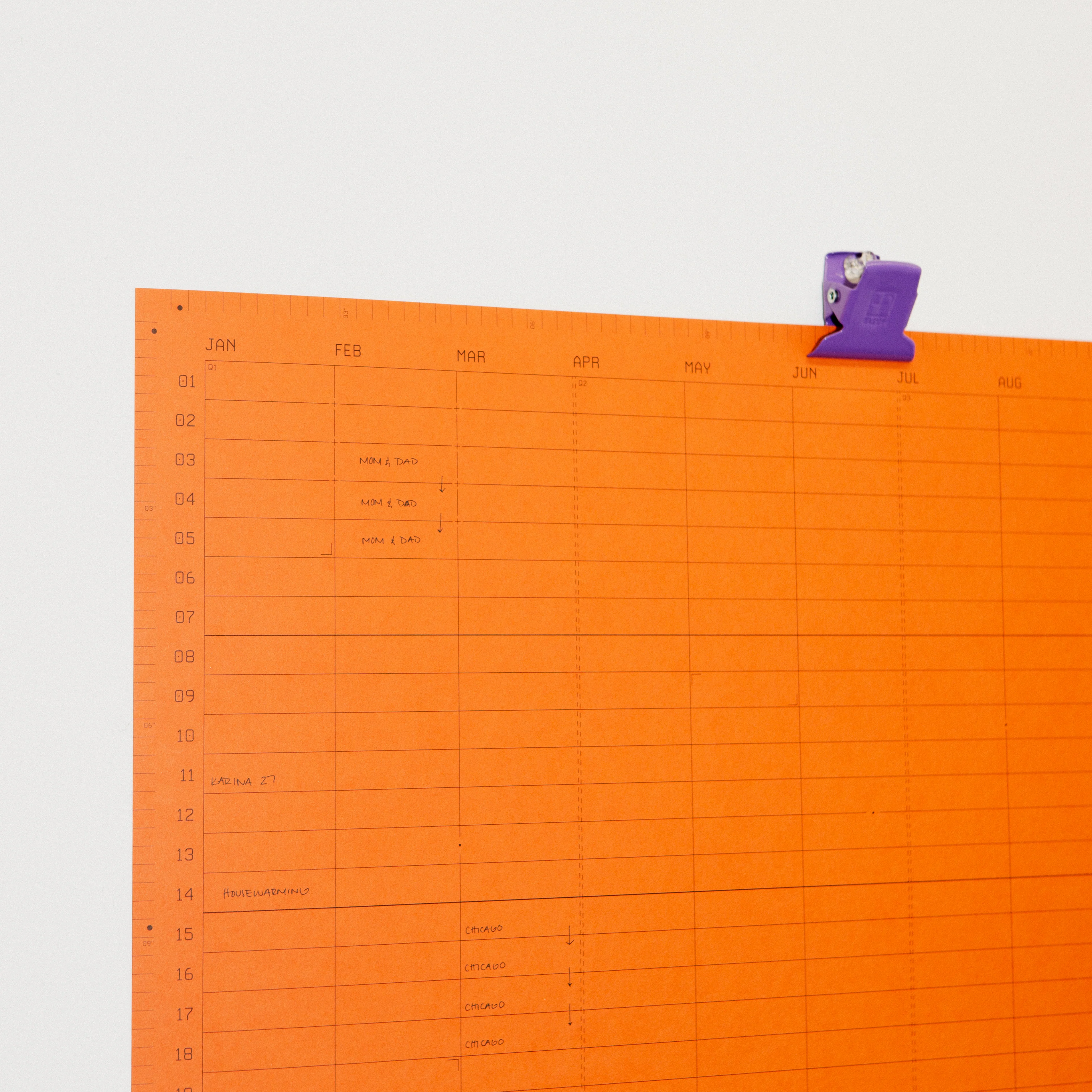 Open Dated 365 Day Wall Calendar | Rust - Image 7