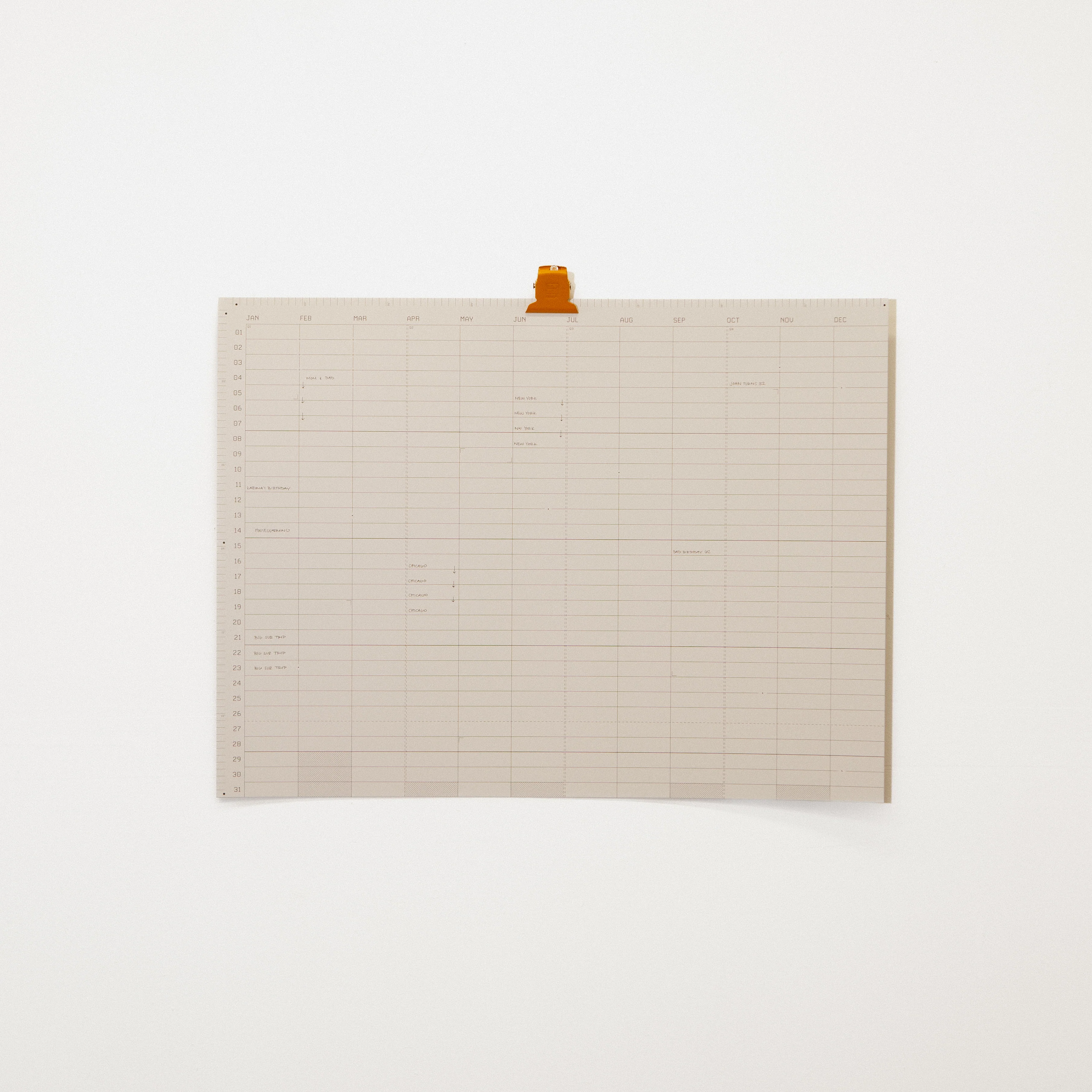 Open Dated 365 Day Wall Calendar | Fog - Image 5