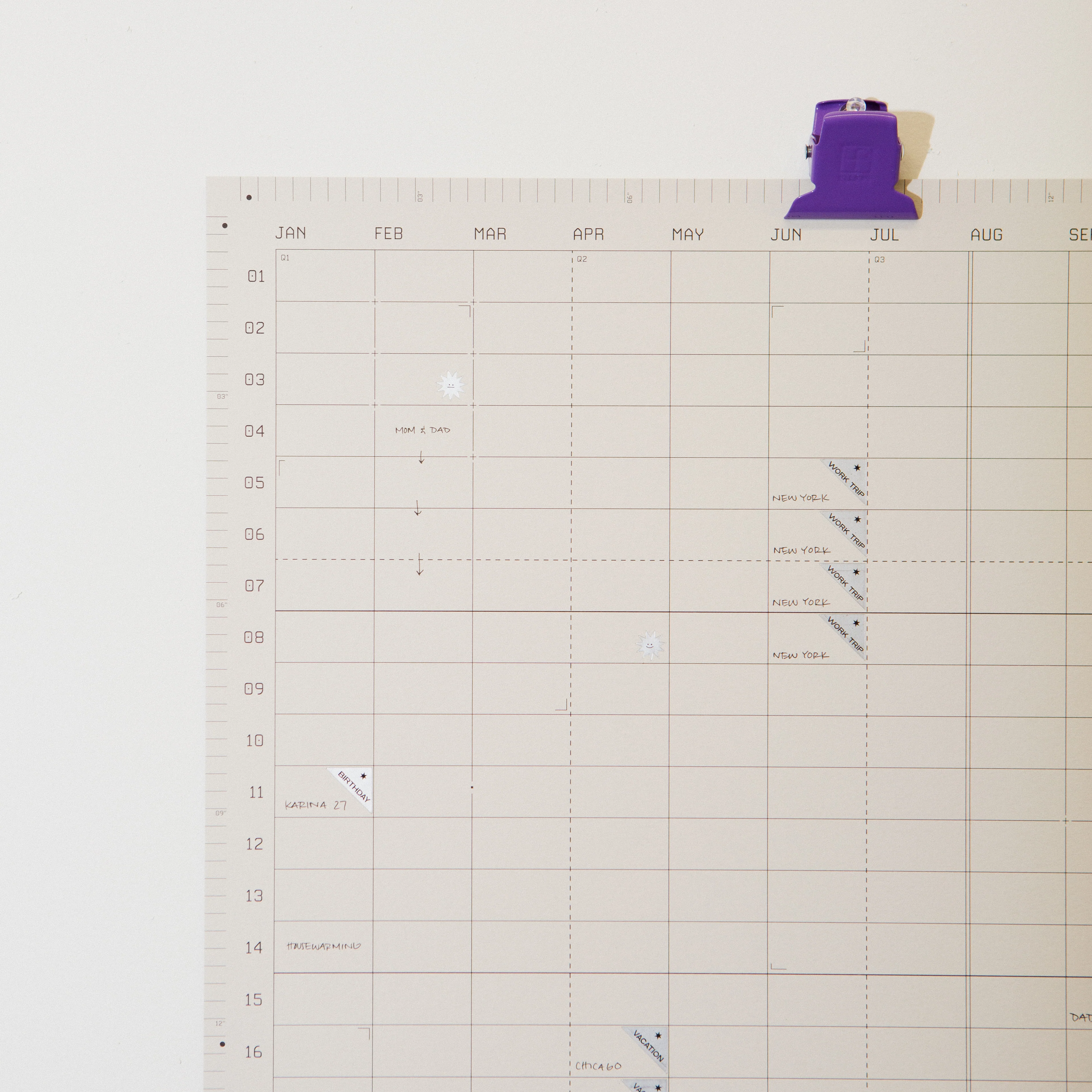 Open Dated 365 Day Wall Calendar | Fog - Image 6