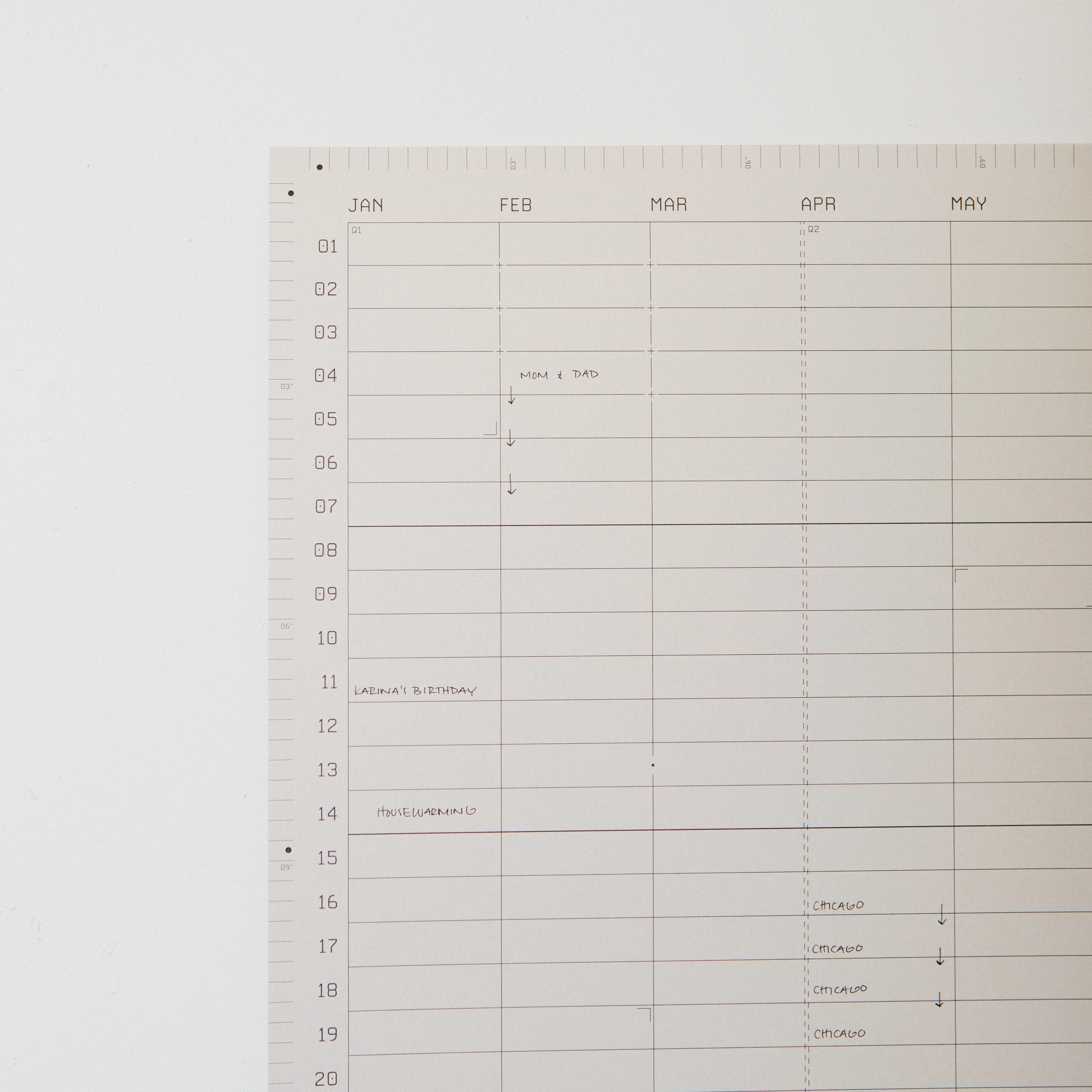 Open Dated 365 Day Wall Calendar | Fog - Image 7